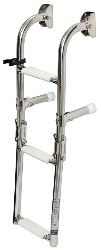 Foldable ladder AISI316 extra narrow 3 steps - foto originale Osculati Srl