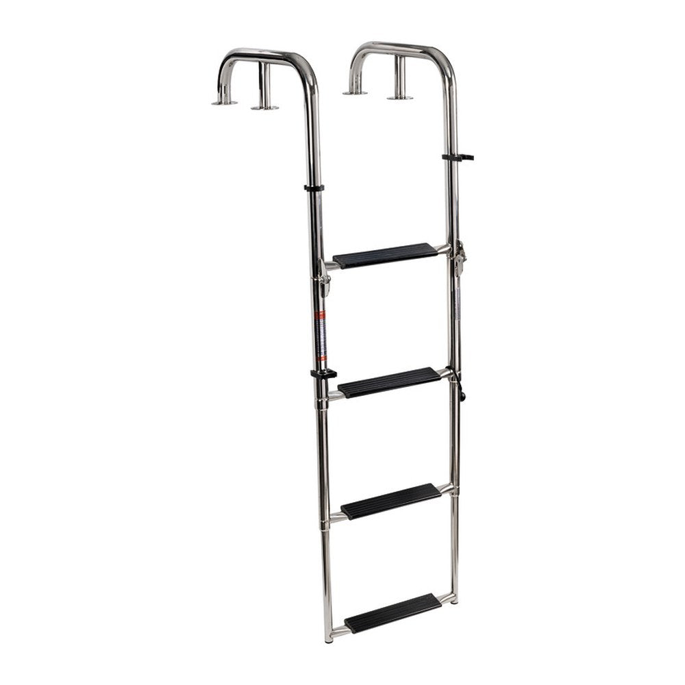 4-step telescopic platform ladder short - foto originale Osculati Srl