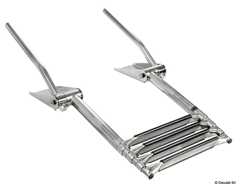 4-step telescopic ladder with handles - foto originale Osculati Srl