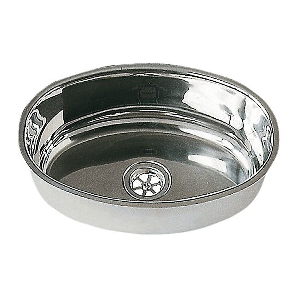 Oval sink SS, mirror polished 240x375 mm - foto originale Osculati Srl