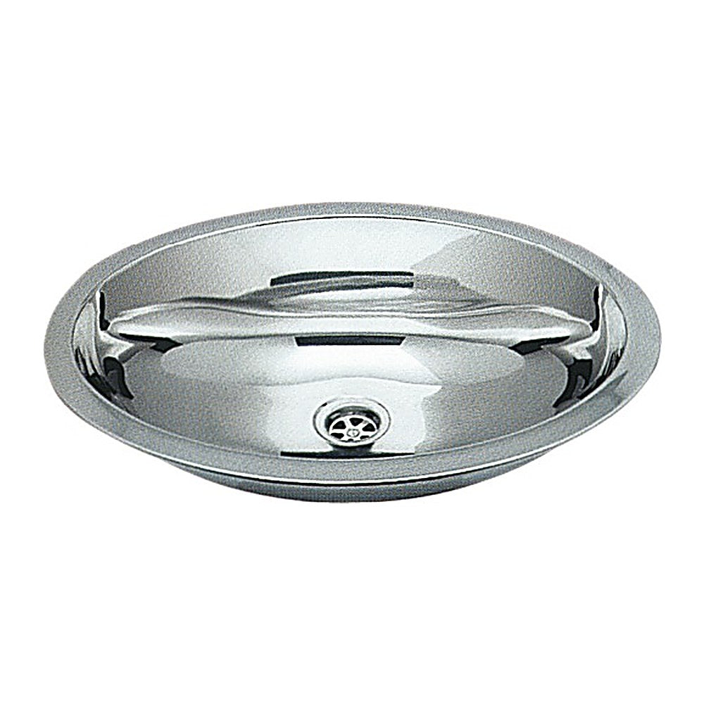 Oval sink SS, mirror polished 510x390 mm - foto originale Osculati Srl