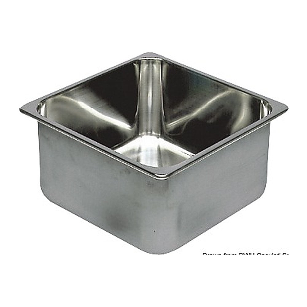 SS rectangular sink 360x360x150 mm - foto originale Osculati Srl