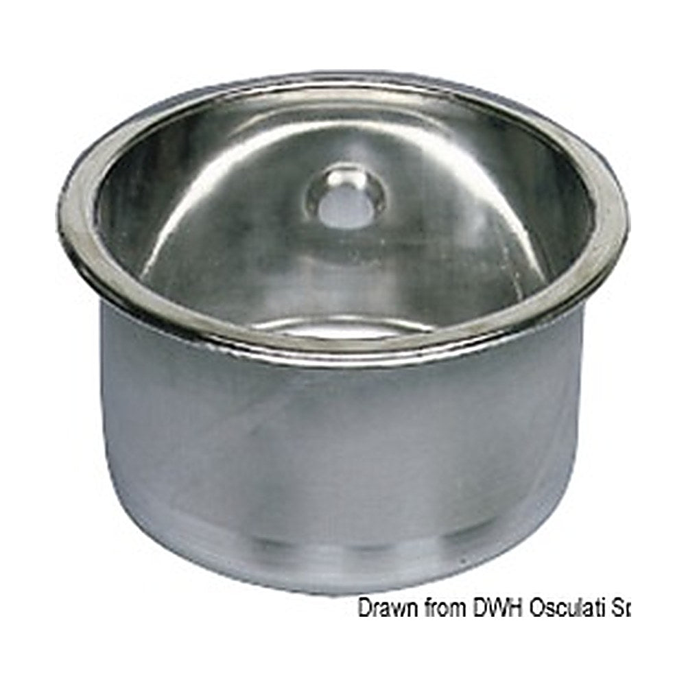 SS mirror polished round sink 285x180 mm - foto originale Osculati Srl