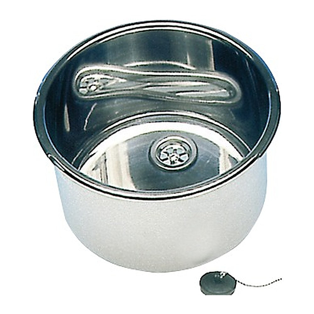 SS mirror polished round sink 420x180 mm - foto originale Osculati Srl