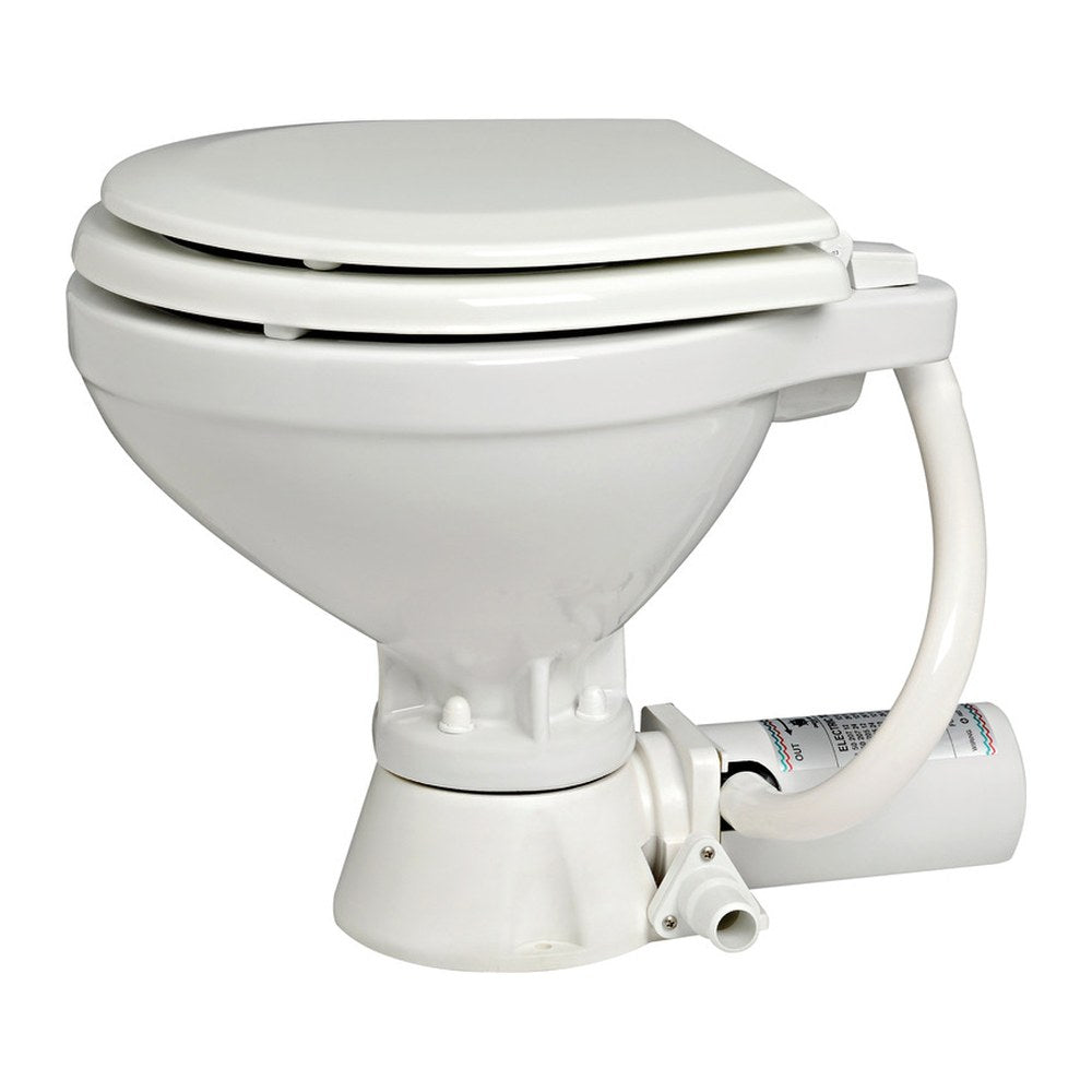 Electric toilet unit compact wooden seat 24 V - foto originale Osculati Srl