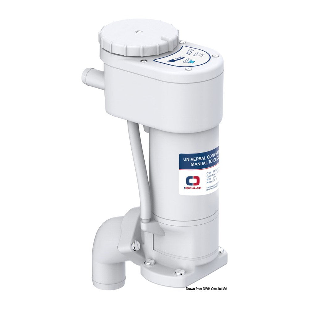 Manual-to-electric toilet conversion kit - foto originale Osculati Srl