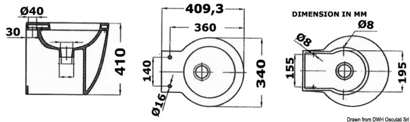Vacuum Slim automatic WC 12 V - foto originale Osculati Srl