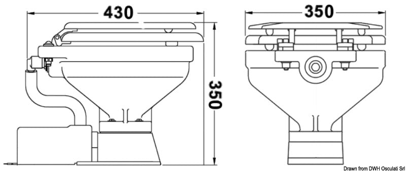 JABSCO electric toilet 12 V - foto originale Osculati Srl