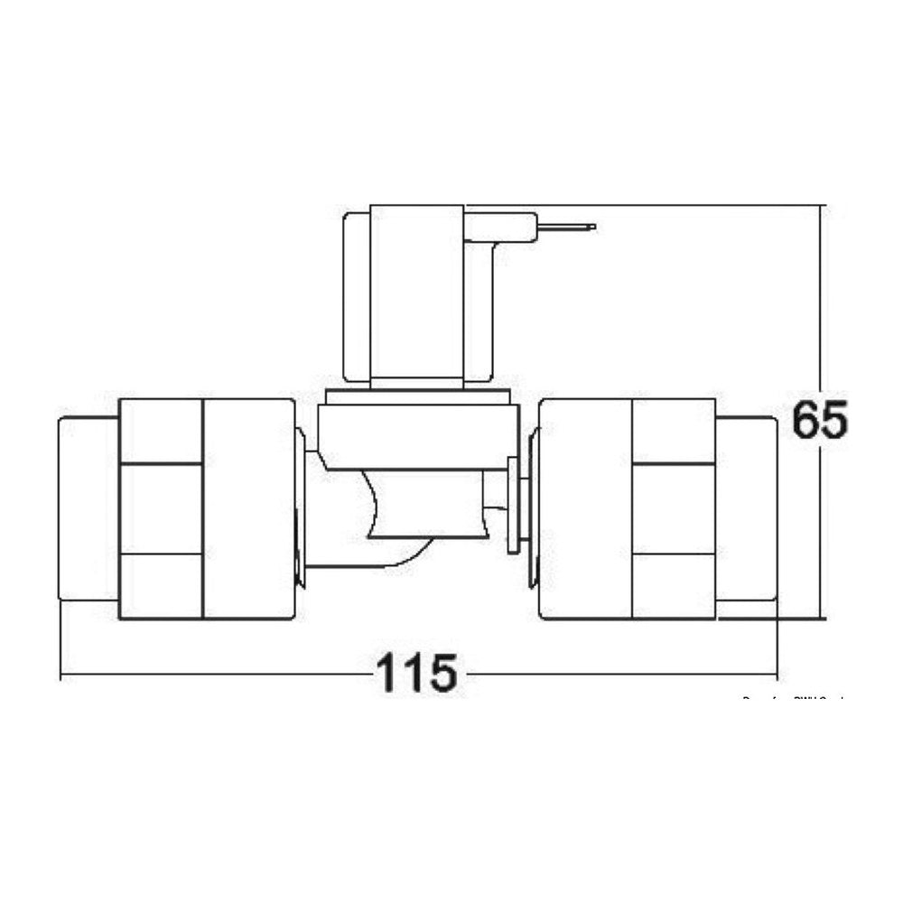 TECMA plastic solenoid valve 12 V - foto originale Osculati Srl