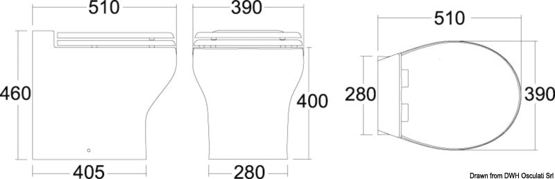 TECMA WC Silence Plus 2G 12 V Touch - foto originale Osculati Srl
