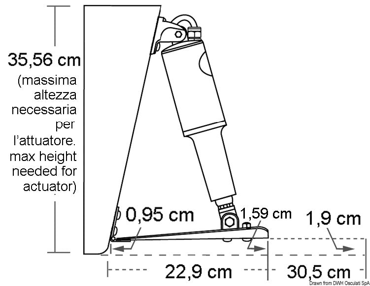 Lenco Standard trim tab kit 305 x 457 mm - foto originale Osculati Srl