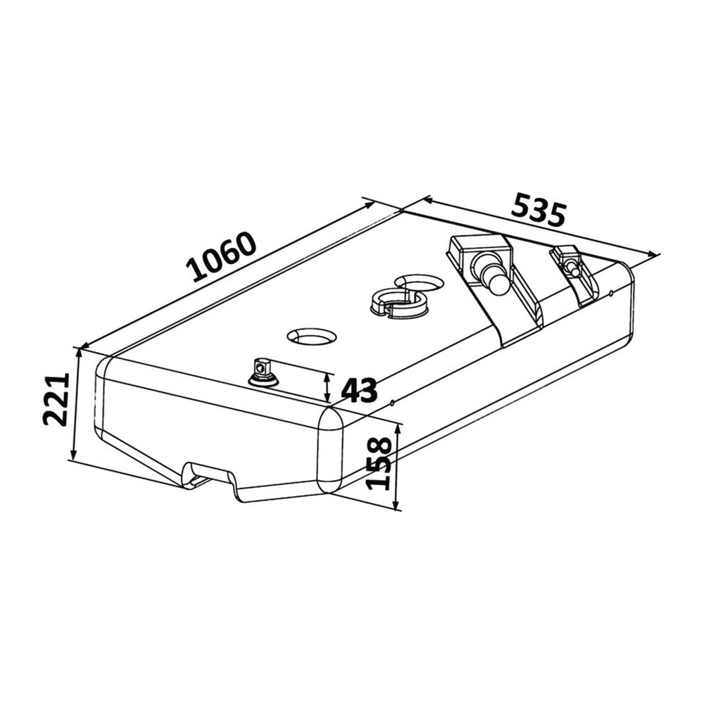PE tank 90 l - foto originale Osculati Srl