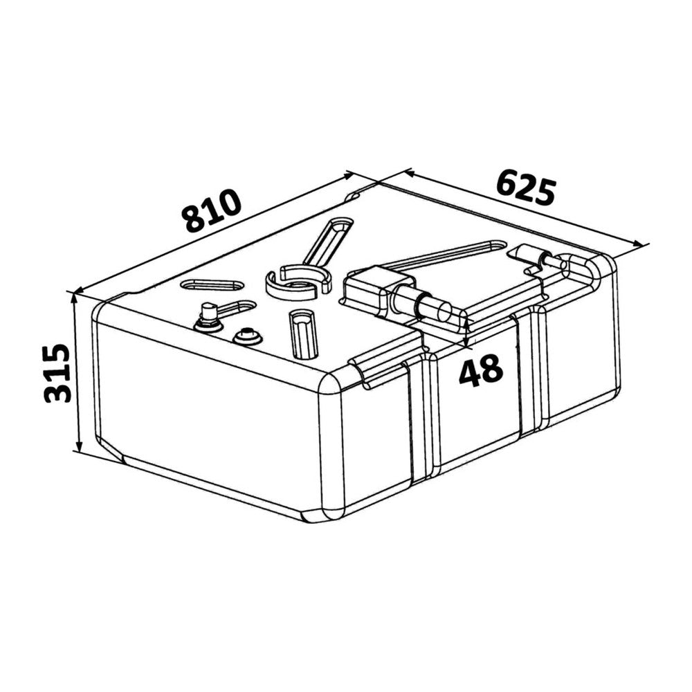 Fuel tank PE 135 l - foto originale Osculati Srl