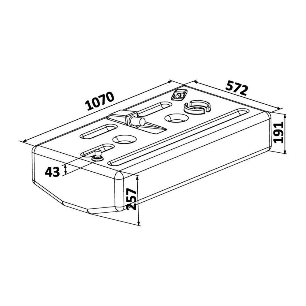 Fuel Tank PE 120 l - foto originale Osculati Srl