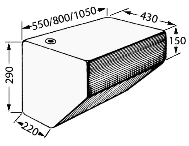 Fresh water rigid tank 80 l - foto originale Osculati Srl