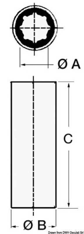 Shaft line bushing 30 mm - foto originale Osculati Srl
