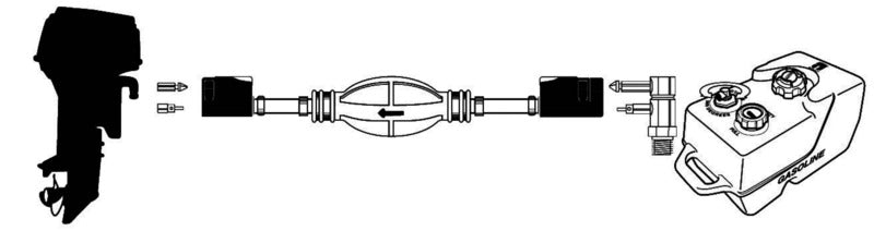 Fuel line for engines New Mercury - Mariner 1998 - foto originale Osculati Srl