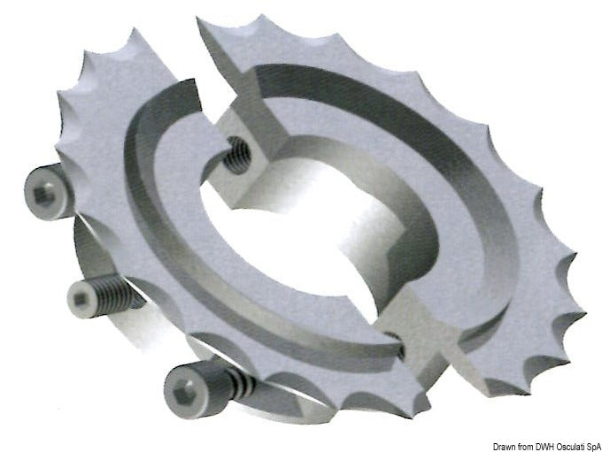 SS line clamp cutter axis Ø 45 mm outer Ø 120 mm - foto originale Osculati Srl