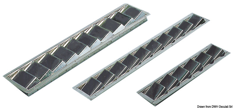 Louvred vent mirror-polished SS 525x112 mm - foto originale Osculati Srl