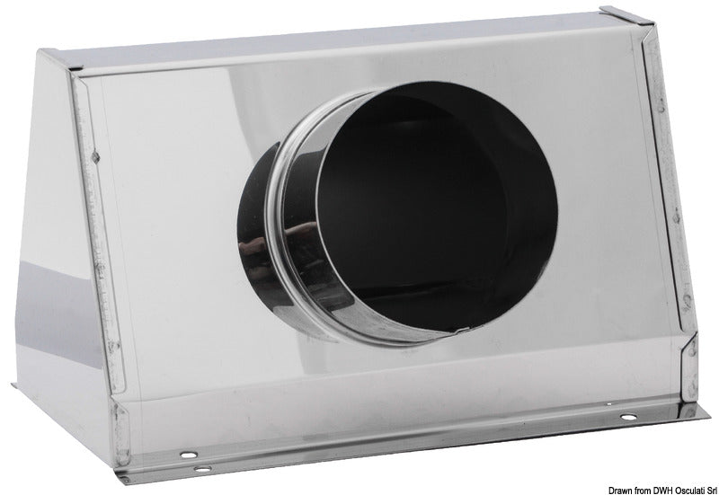 SS container for 1 x 75mm Ø tube - foto originale Osculati Srl