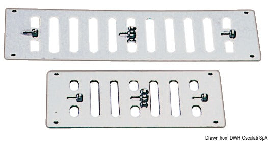 Air vent poliert SS 229x76 mm + fly screen - foto originale Osculati Srl
