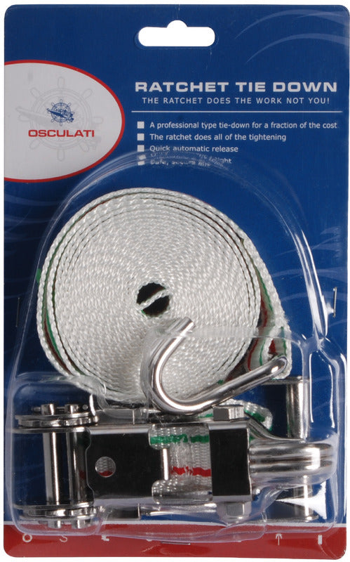Coloured polyester strap high-resistance25mm 600cm - foto originale Osculati Srl