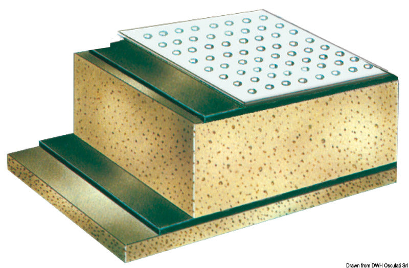 Sound-deadening fiberglass panel 100x150mm 28mm - foto originale Osculati Srl
