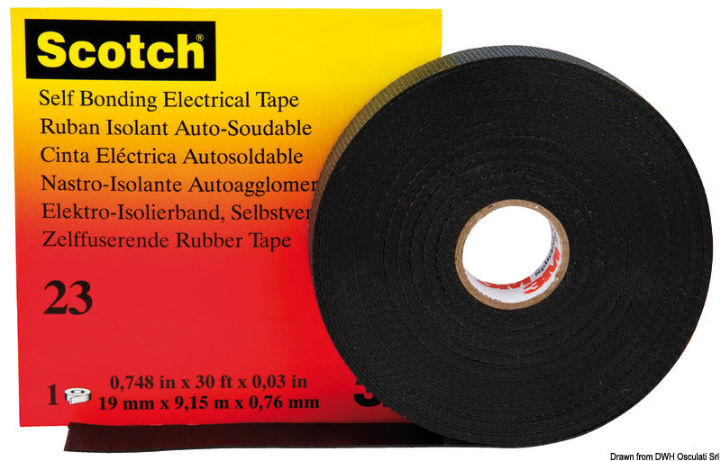 3M 3M Scotch 23 black 19mm x 9 m - foto originale Osculati Srl