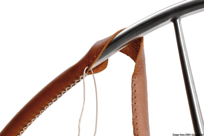 Kit to cover steering wheels w/leather brown - foto originale Osculati Srl