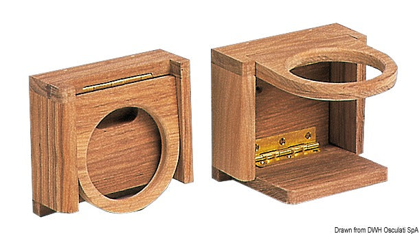 ARC Teak wall glass holder - foto originale Osculati Srl