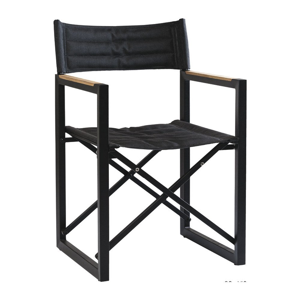 Sedia pieghevole alluminio teak ARC The Square antracite - foto originale Osculati Srl