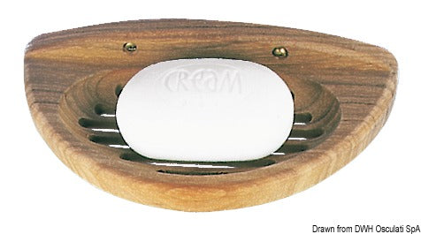 ARC Teak soap dish 180x90x35 mm - foto originale Osculati Srl