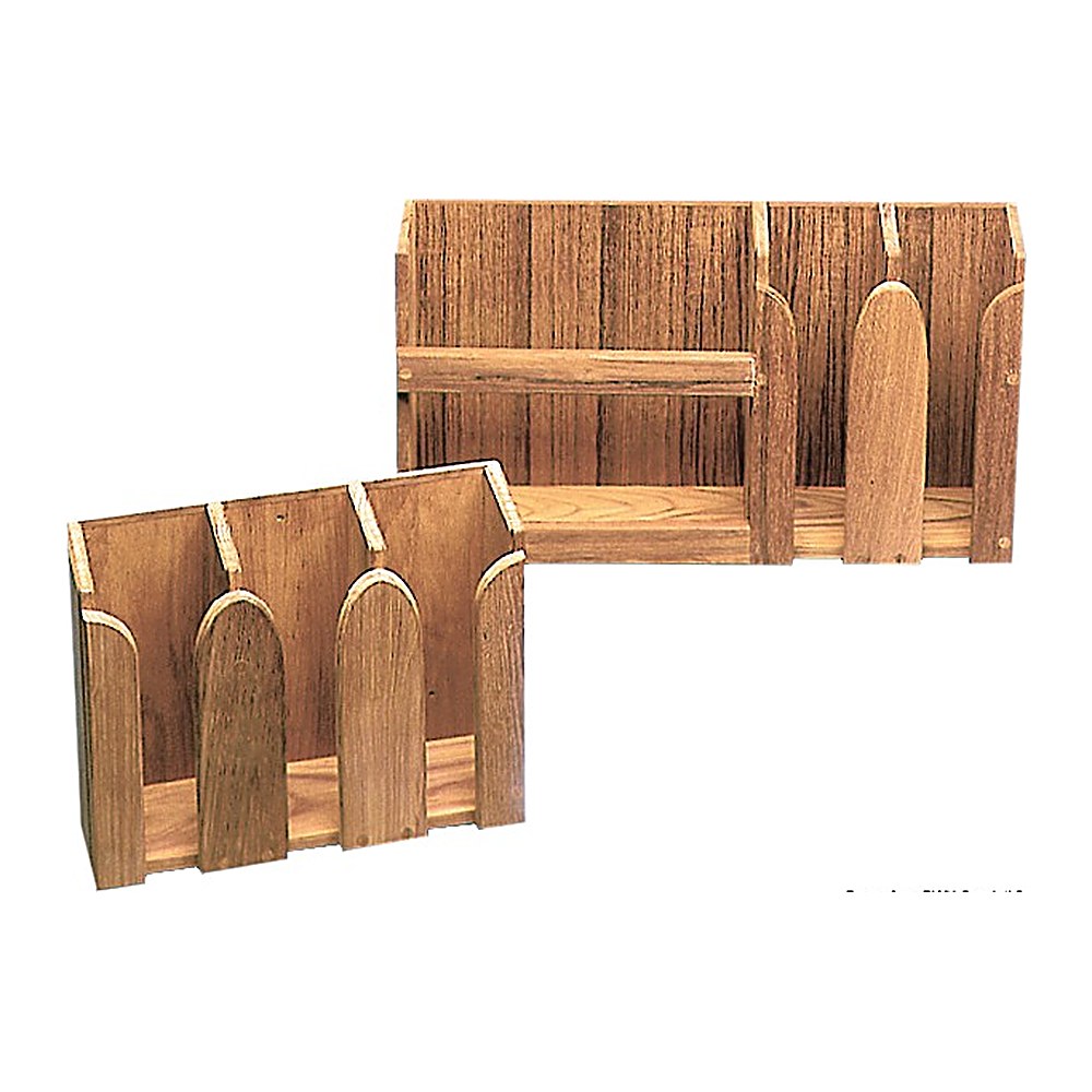 ARC Teak dishes rack 490x106x228 mm - foto originale Osculati Srl