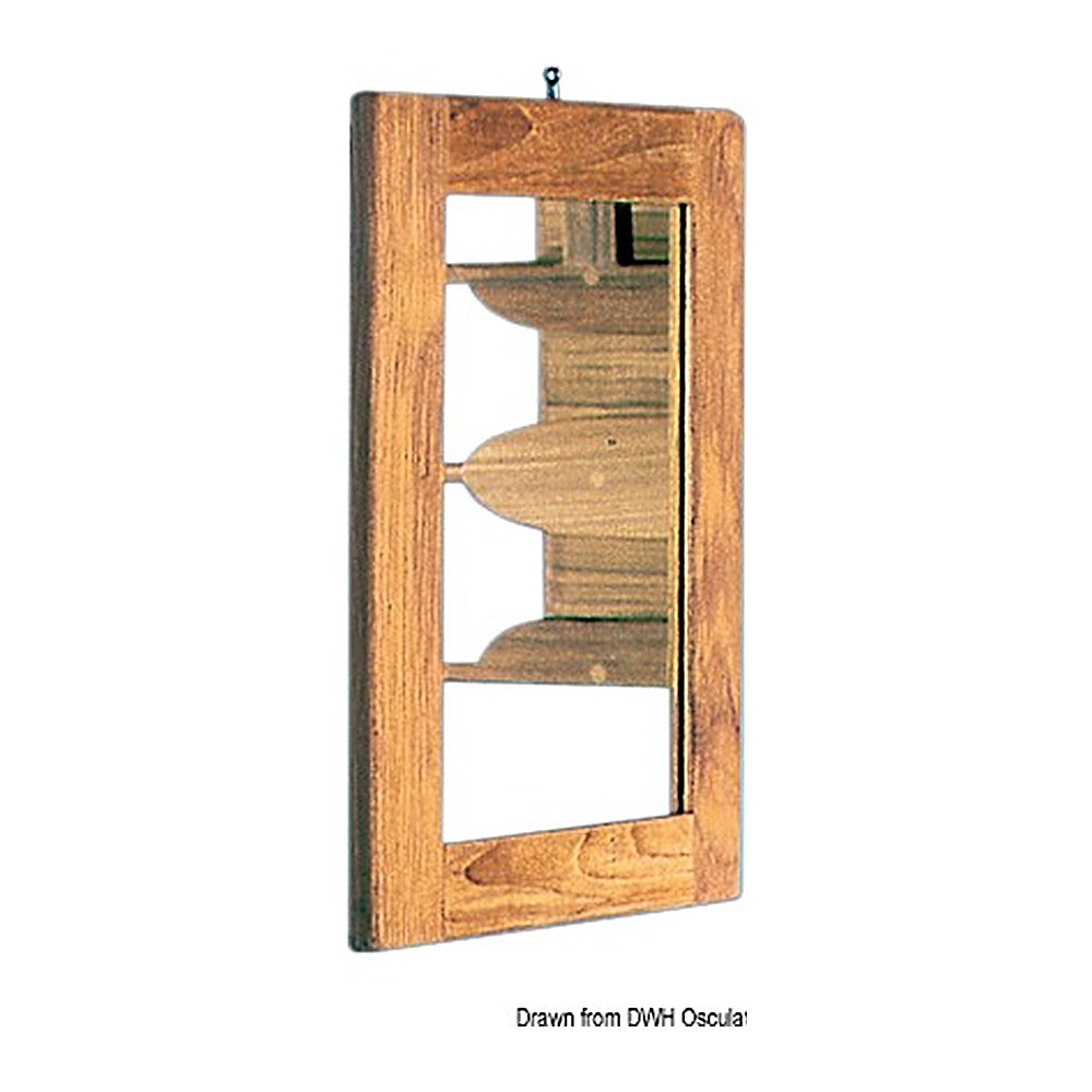 ARC Teak toilet mirror 275x375 mm - foto originale Osculati Srl