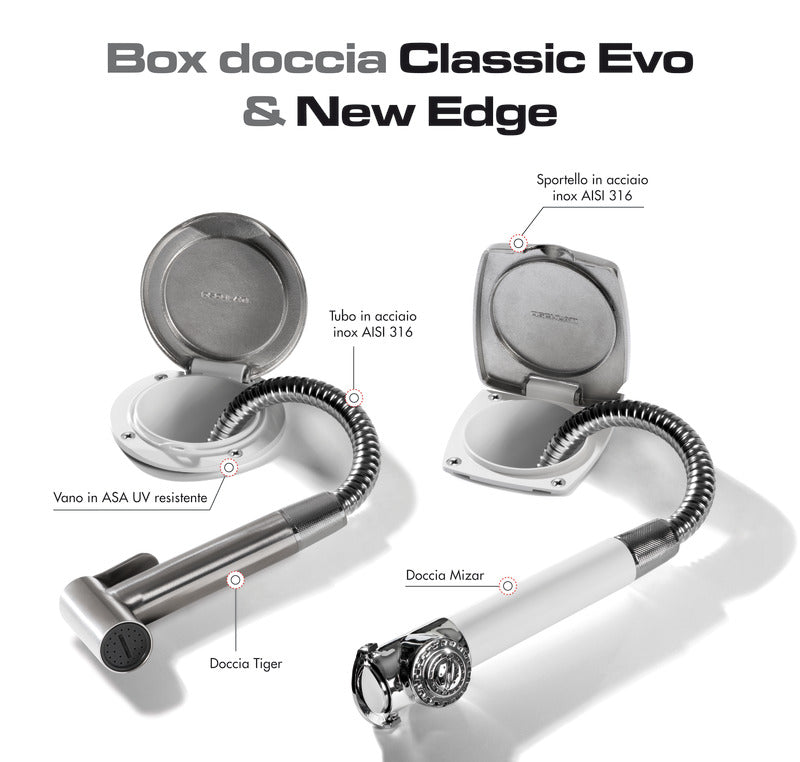 Classic Evo deck shower SS Tiger PVC hose 4m - foto originale Osculati Srl
