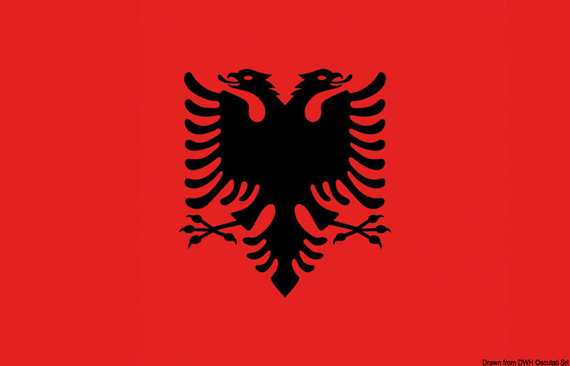 Flag Albania 30 x 45 cm - foto originale Osculati Srl