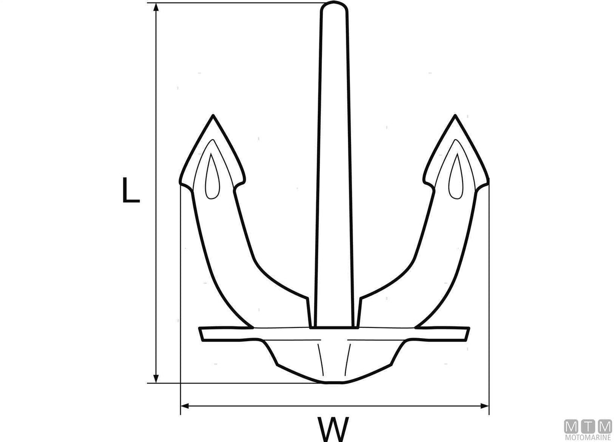 Hall anchor 18 kg hot-dip galvanized steel - original photo Motomarine Srl