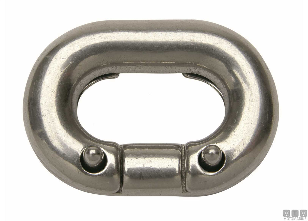 Connecting link for chain Ø12 mm 4 pins stainless steel 316 - original photo Motomarine Srl