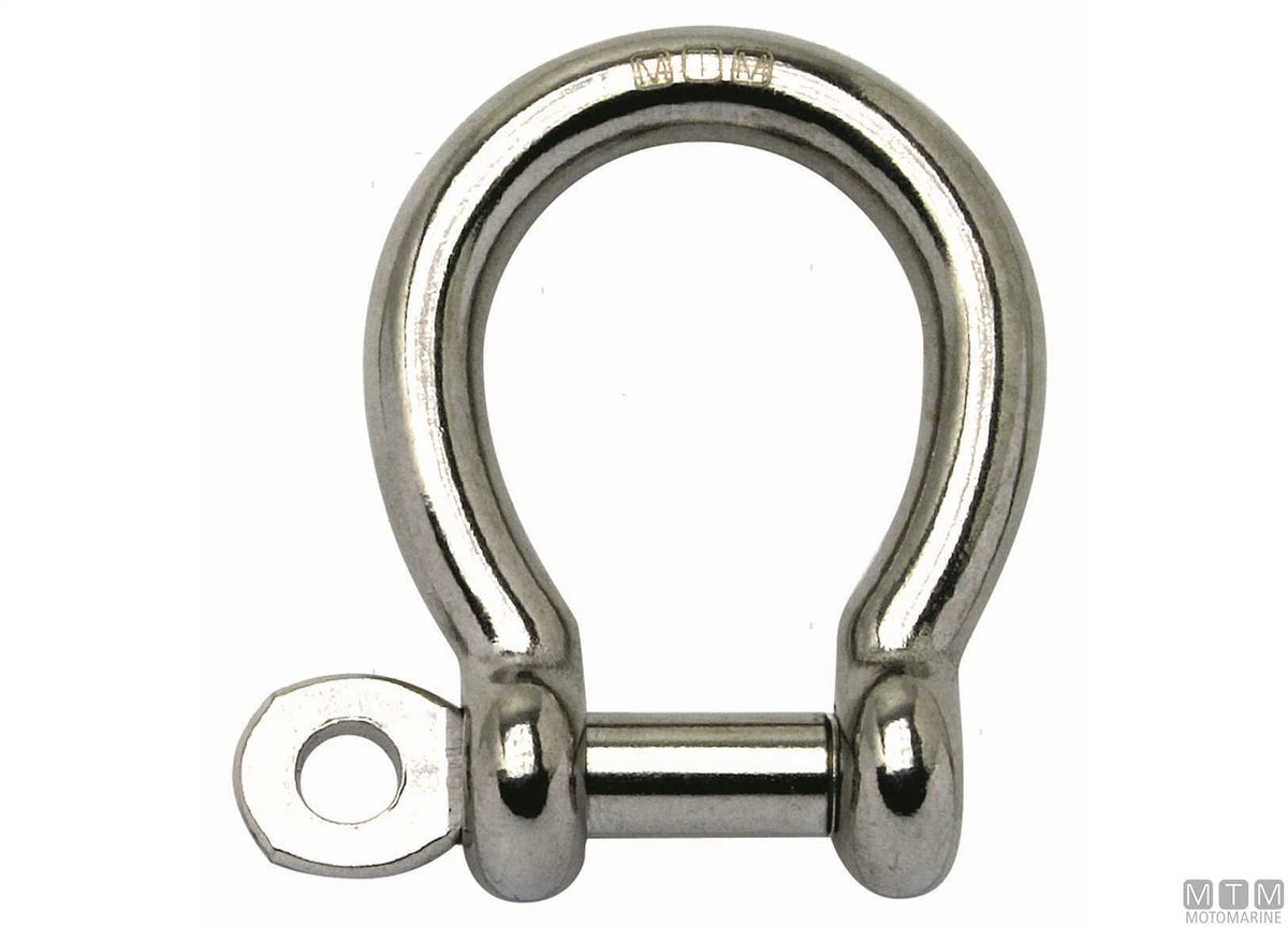 Omega shackle Ø6 mm stainless steel 316 M-CARD - original photo Motomarine Srl