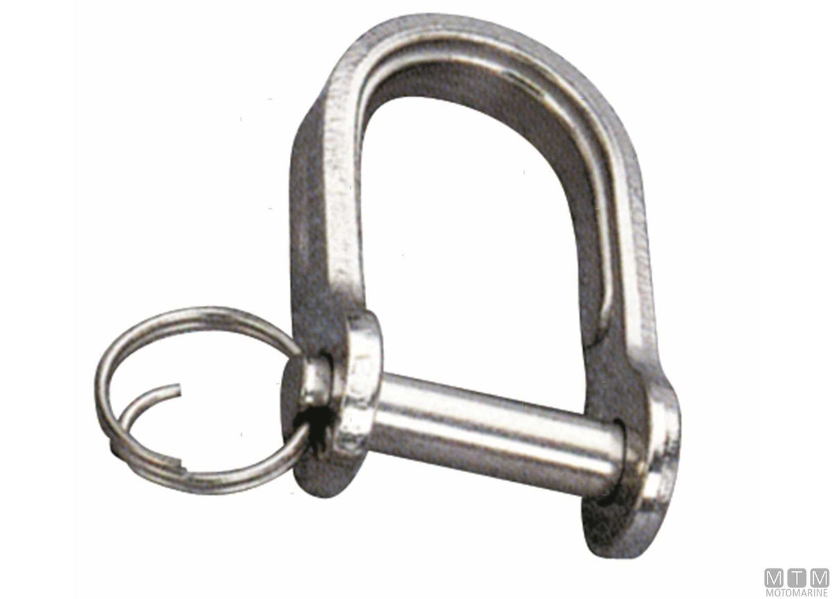 Shackle with ring D5 mm L25 mm stainless steel 316 stamped - original photo Motomarine Srl
