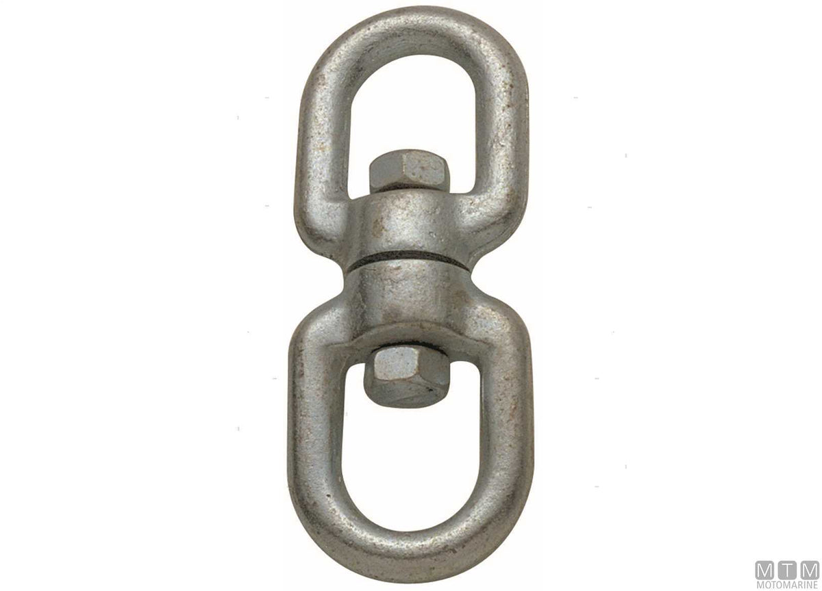 Eye/eye swivel Ø19 mm hot-dip galvanized steel - original photo Motomarine Srl