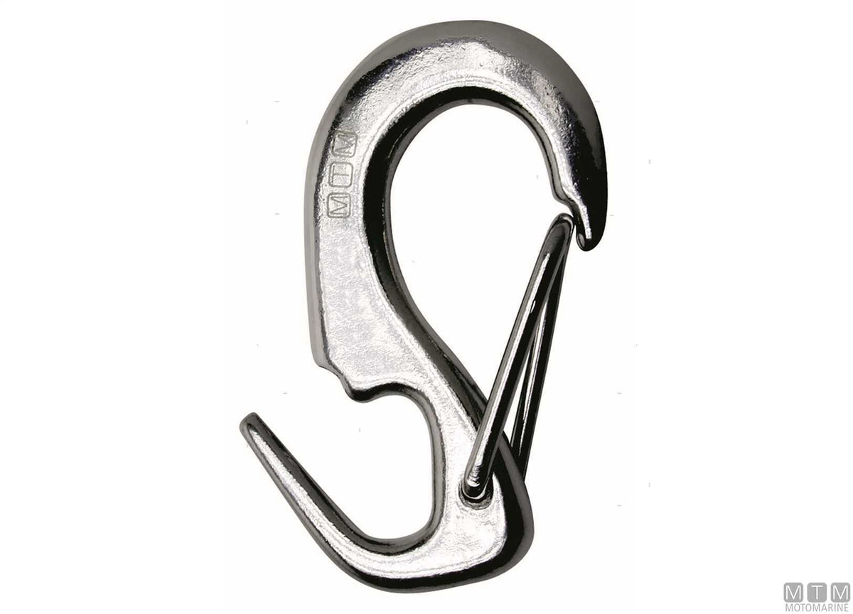 Open jib snap hook L65 mm, 316 stainless steel, M-Card - original photo Motomarine Srl