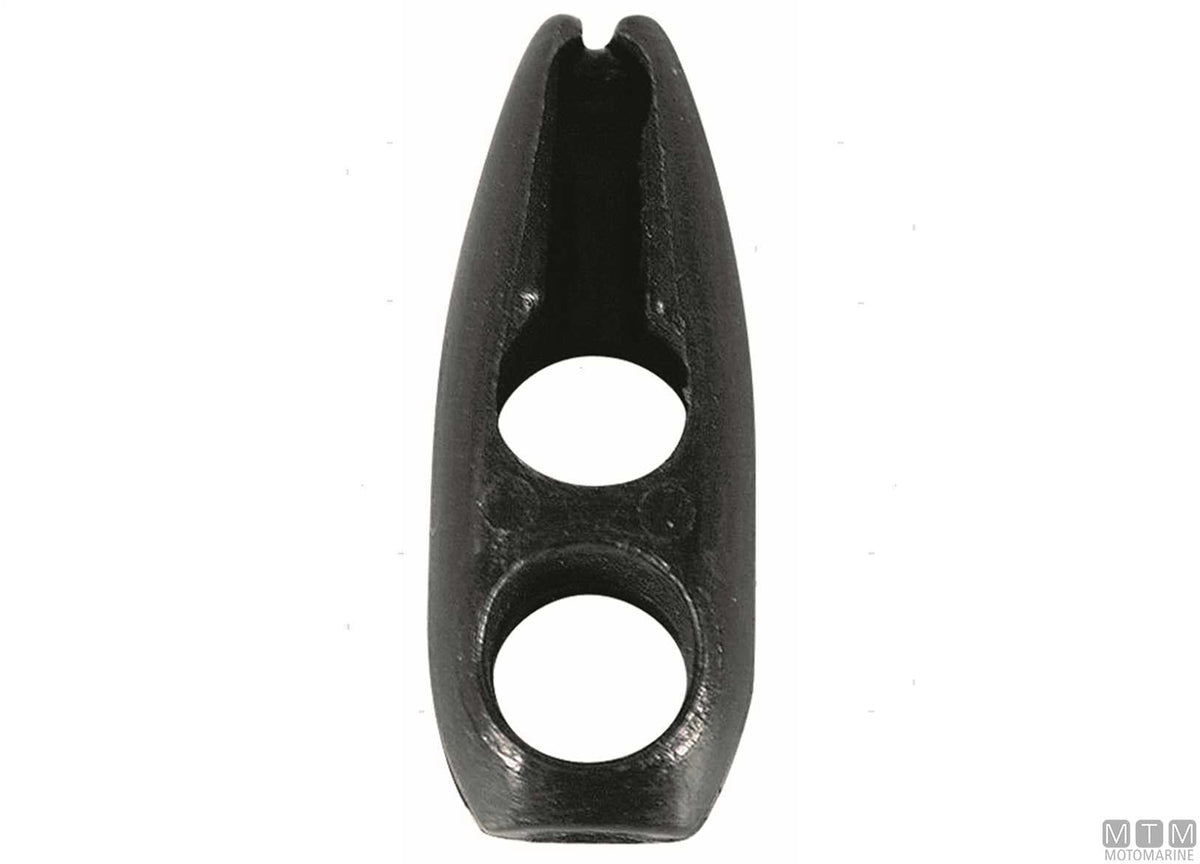 Self-locking nylon hook for elastic cord Ø5/6 mm, black - original photo Motomarine Srl