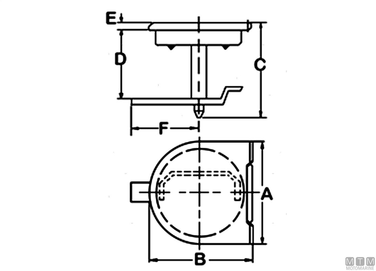 Q4 compression latch with cover 110x115 mm stainless steel 316 - original photo Motomarine Srl