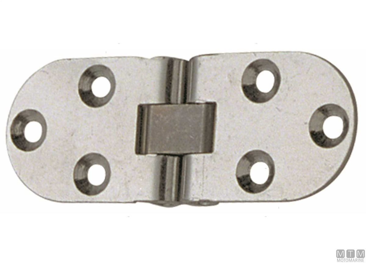 Flip-up hinge with stop 30x86 mm in AISI 316 stainless steel - original photo Motomarine Srl