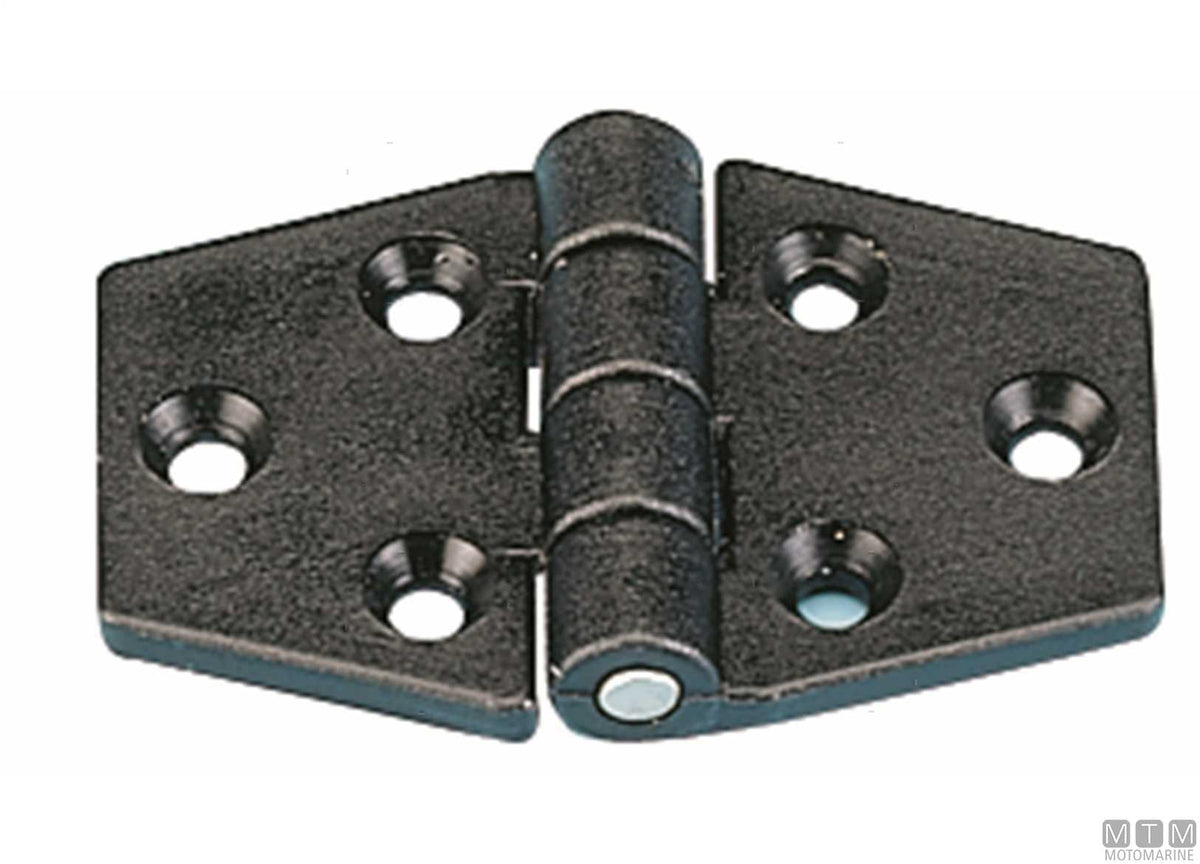 Biscuit hinge 40x63 mm in black plastic - original photo Motomarine Srl