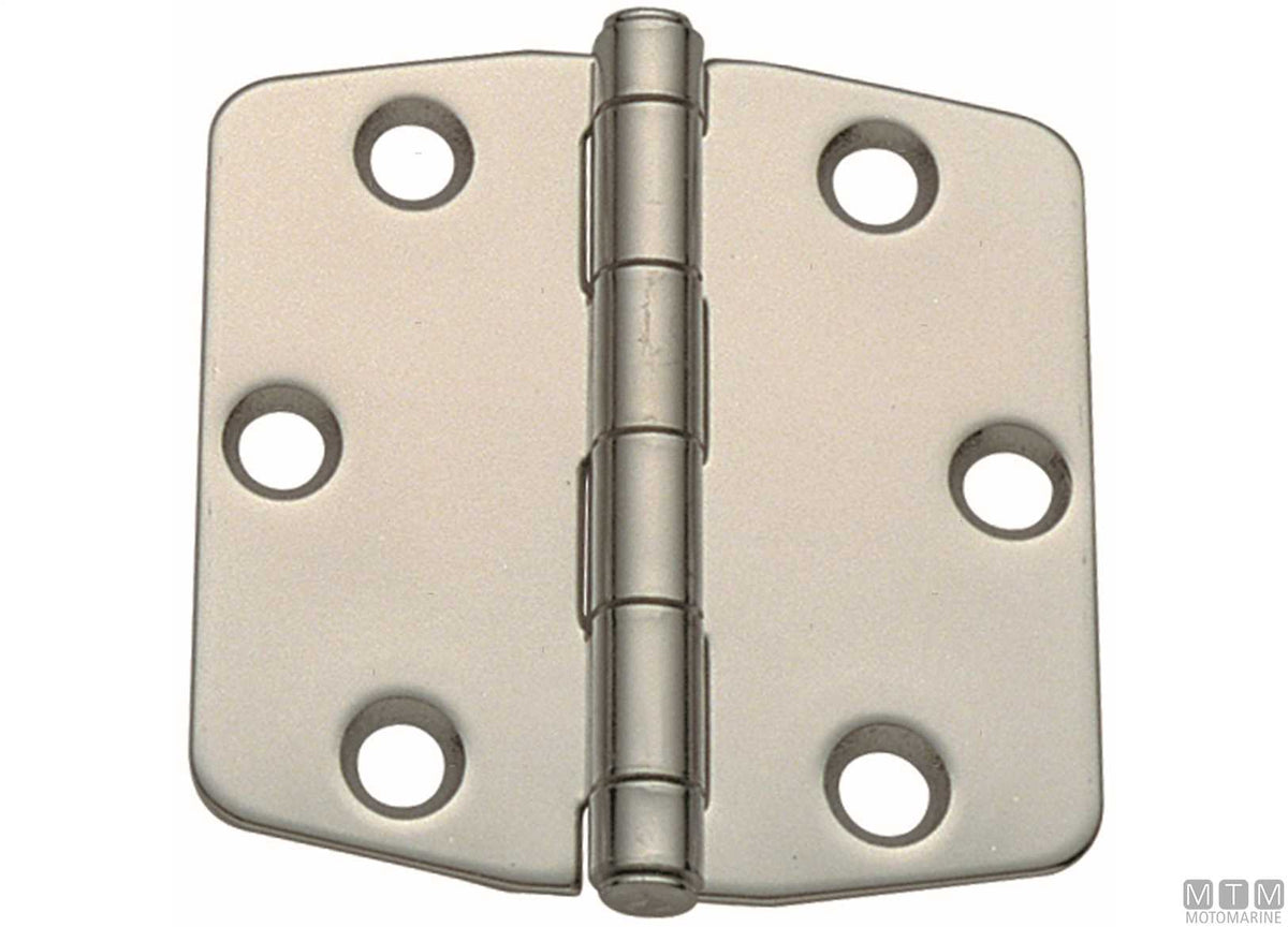 Biscuit hinge, 75x74 mm, in stainless steel 316 - original photo Motomarine Srl