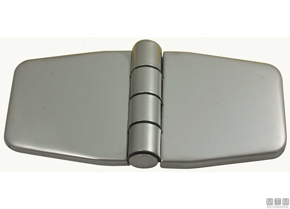 Covered biscuit deck hinge 36x76 mm, 316 stainless steel - original photo Motomarine Srl