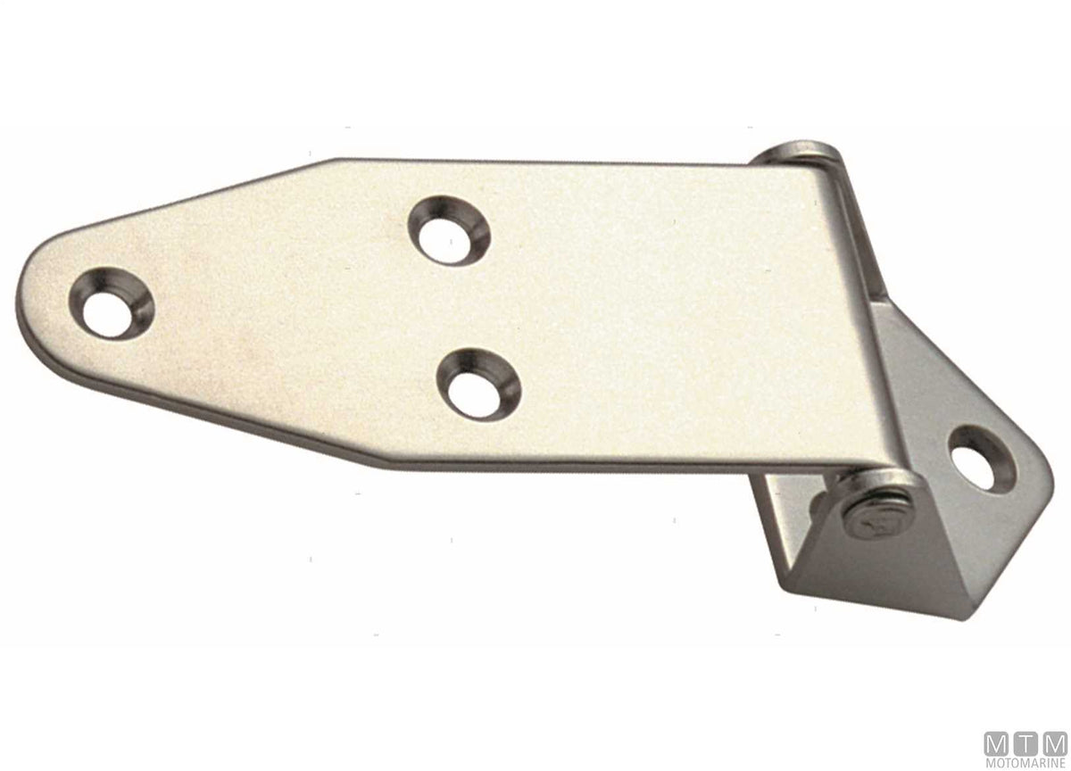 Low offset hinge 40x137 mm H24 mm in stainless steel 316 - original photo Motomarine Srl