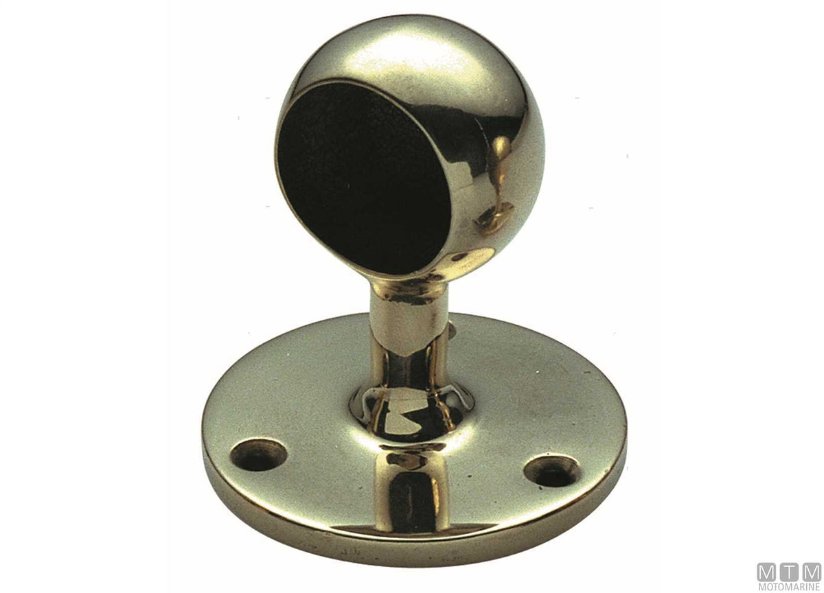 End support Ø30 mm polished brass - original photo Motomarine Srl